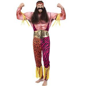 Smiffys Mens Deluxe Wrestlers Costume / Multicolored